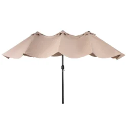 Tangkula 15'Patio Umbrella Double-Sided Outdoor Shade Offset Beige -Tangkula GUEST 49c8ffa2 6a9e 47ab bf24 130a8238c393