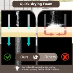 Tangkula 3 PCS PE Wicker Patio Swivel Bar Set Table & Chairs W/ Quick-Drying Foam -Tangkula GUEST 4a088b76 afb6 4125 9168 05ed9d8fb7ea