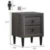 Tangkula 2PCS 2 Drawers Nightstand Bedside End Table Storage Display Bedroom -Tangkula GUEST 4a182f58 9e20 4841 83f6 d25979b7a590