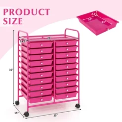 Tangkula 20-Drawer Rolling Storage Cart - Mobile W/Drawers For School Classroom Teacher Office Home Salon Paper File Art Supply Craft Organizer -Tangkula GUEST 4a20a935 c1c8 41f9 9c37 c4880d34a228