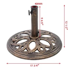 Tangkula 18"Round Umbrella Base Stand Cast Iron Heavy Duty 23lbs -Tangkula GUEST 4a24b0ad ec60 4251 afd6 f5efda40b408