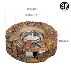 Tangkula Outdoor 40000 BTU Gas Fire Pit Table Electronic Propane Ignition Lava Rock BrownGrey 12 Tangkula Outdoor 40000 BTU Gas Fire Pit Table Electronic Propane Ignition Lava Rock BrownGrey -Tangkula GUEST 4b06a430 7295 48ec b451 6d351efb5745