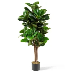 Tangkula 4Ft Fiddle Leaf Fig Tree Artificial Greenery Plant Home Office Decoration -Tangkula GUEST 4c1ff441 d5d5 4a6f ab26 d989a4b2d63a