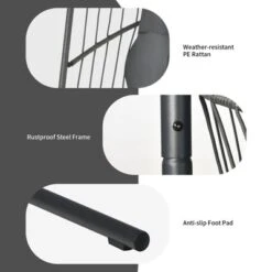 Tangkula Modern Rattan Hanging Egg Swing Chair W/Stand Foldable Cushioned Hammock Gray/Beige -Tangkula GUEST 4cce83eb 3249 4e7e 9c76 54ecd38dc76b