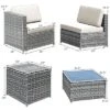Tangkula 8-Piece Outdoor Wicker Rattan Conversation Sofa Set W/ Storage Table White/Black/Turquoise -Tangkula GUEST 4d4f9ae9 f78d 4e81 81f4 7a9add348324