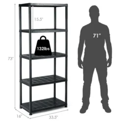 Tangkula 2 PCS 5 Tier Ventilated Shelving Storage Rack Free Standing Multi-Use Shelf Unit -Tangkula GUEST 4d7370f1 5ab0 4b94 8c0d 18d5f173e655