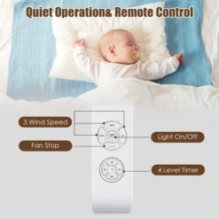 Tangkula 52-Inch Ceiling Fan Light W/ Lights & Remote Control, Reversible Fan Light With 3-Speed, 3-in-1 Design For All Seasons Matte Black -Tangkula GUEST 4e6b8767 684e 4939 ac21 9695f268ce07