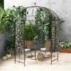 Tangkula 7’ X 8.4’ Birdcage Shape Garden Arbor Heavy Duty Metal Garden Gazebo Pergola W/ Trellis Plant Stand Rack For For Climbing Plants -Tangkula GUEST 4e9fe84d 480c 4c01 9186 07db39573b6c