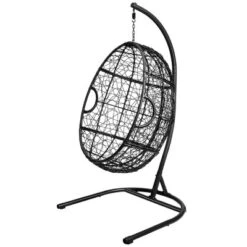 Tangkula Hanging Hammock Chair Egg Swing Chair W/ Seat Cushion Pillow Stand -Tangkula GUEST 4eb369b1 97eb 45df 9e58 786420861dbb