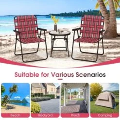 Tangkula Set Of 4 Patio Folding Web Chair Set Portable Beach Camping Chair Red 14 Tangkula Set Of 4 Patio Folding Web Chair Set Portable Beach Camping Chair Red -Tangkula GUEST 4ee2865f ef88 4291 b838 e5f7442b534b