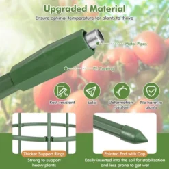 Tangkula 3-Pack Garden Tomato Trellis 40" Plant Support Cage W/ Adjustable Size For Plants -Tangkula GUEST 4f04ca43 3b49 48d4 b396 3bb5acab18a2