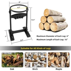 Tangkula Firewood Kindling Cracker Splitter Manual Steel Log Cutter Wedge Tool For Home -Tangkula GUEST 4f2e4df1 dd23 4b63 9e23 fd508fe15bce