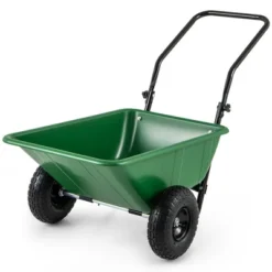 Tangkula Dual-Wheel Wheelbarrow W/ Pneumatic Tires 330 LBS Load Capacity 21 Gal Volume -Tangkula GUEST 4f94ef71 ad64 4bd0 8caf 992992029803