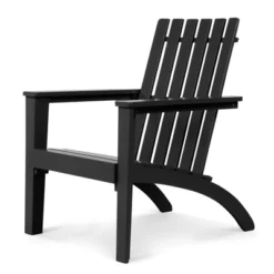 Tangkula Wooden Adirondack Chair W/Ergonomic Design Outdoor Lounge Armchair Acacia Wood Chair For Yard&Patio Black/Gray/White -Tangkula GUEST 504d0ae4 22cb 494a a12e 9b96c309be81