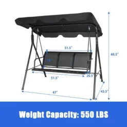 Tangkula Outdoor Porch Swing Canopy Patio Swing Chair 3 Person Canopy Hammock -Tangkula GUEST 50ca1ca7 1bc5 44b9 85ae 91066f36db93