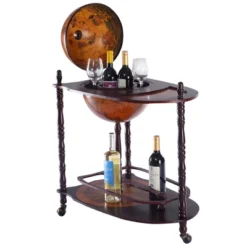 Tangkula Globe Bar Stand 34'' H Global Italian Style Rack Drinks Bottle Shelf -Tangkula GUEST 51cb86ed 1f92 4262 9bea cfa29ac4d7c6