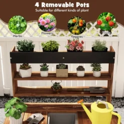 Tangkula Kids Potting Bench Wooden Toy Gardening Center W/ Removable Sink & Chalkboard -Tangkula GUEST 521ad71b 6e2f 4d2b b8f4 a62201b08a83