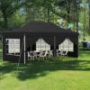 Tangkula 10 X 20FT Pop Up Canopy With 6 Sidewalls Outdoor Canopy Tent With Zippered Entrances Windows Blue/Black/Grey/White