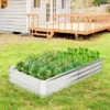 Tangkula 2PCS Galvanized Raised Garden Bed Elevated Rectangle Plant Box 6 X 3 X 1FT -Tangkula GUEST 526f27cf 3c86 4dbb 8aac 2f62155dd985
