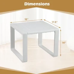 Tangkula Outdoor Side Table Set Of 2 18" Weather Resistant Adirondack Table Patio -Tangkula GUEST 52ce7fb9 b7c8 4d80 bd08 8bf26d6ba6db
