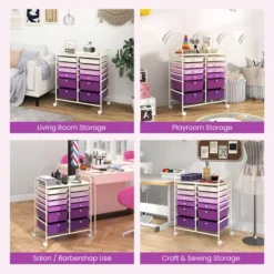 Tangkula 12 Drawers Rolling Storage Cart Classroom Organizers With Wheels For Tools Scrapbook Craft Paper Purple 17 Tangkula 12 Drawers Rolling Storage Cart Classroom Organizers With Wheels For Tools Scrapbook Craft Paper Purple -Tangkula GUEST 53166e8c c1d1 41f4 878b 2cd483ed79b8