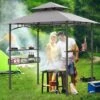 Tangkula 8 X 5 FT Outdoor Grill Gazebo Double Tiered BBQ Canopy Tent W/ 2 Side Shelves 20 Hooks Bottle Opener & Storage Basket -Tangkula GUEST 53d83d5a a6b4 4e07 b7d0 1a61eede9319