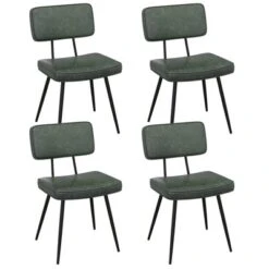 Tangkula Dining Chairs Set Of 4 W/ PU Leather Cover Filled Sponge Waterfall Seats -Tangkula GUEST 53dab5dd a193 4947 836b 729c57864ddf