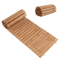 Tangkula 8' Weather-Resistant Straight Hardwood Pathway Roll Out Fir Wood Garden Walkway With Non-Slip Surface 17"/22" -Tangkula GUEST 53ee6e93 22ef 4e07 b2a1 74406450f86b