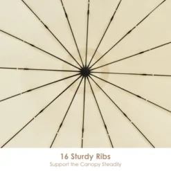 Tangkula 10 FT Patio Offset Hanging Market Umbrella Cantilever Outdoor Umbrella W/Crank & Cross Base -Tangkula GUEST 54ad75cc 2452 4a6f 8838 3d3a3d349ada