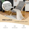 Tangkula Foldable Wood Beach Sling Chair With 3 Adjustable Positions Indoor Living Room Chaise Lounge Grey -Tangkula GUEST 555aca43 960c 4150 957a 3902c3bdc136