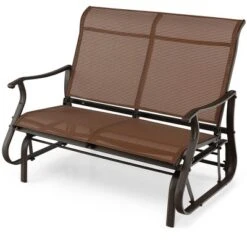 Tangkula 2-Person Outdoor Glider Chair Patio Rocking Lounge Chair W/ Breathable Fabric -Tangkula GUEST 55c0557b cba9 4296 a3c3 f7f39f1fc918