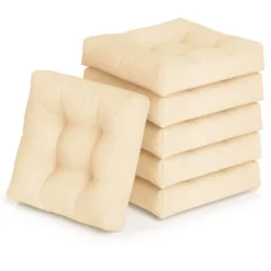 Tangkula Set Of 6 21" X 21" Chair Seat Cushion Pads Patio -Tangkula GUEST 56380a89 d86b 4111 8001 fc280408b55e