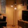 Tangkula 64" Mid Century Modern Floor Lamp 3 Light Tree, Standing Tall Pole Lamp W/ 3 LED Bulbs & Adjustable Heads (Nickel) -Tangkula GUEST 57e50eb7 18d3 406e a133 7643c06c9ec1