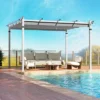 Tangkula 12' X 10' Outdoor Pergola W/ Retractable Canopy Aluminum Frame Anchors Patio -Tangkula GUEST 587f5f59 2411 4c15 99cb e9f5630c060a