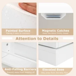 Tangkula 41" Tall Pantry Cabinet Kitchen Storage Cabinet W/ Doors & Adjustable Shelves 18 Tangkula 41" Tall Pantry Cabinet Kitchen Storage Cabinet W/ Doors & Adjustable Shelves -Tangkula GUEST 59360fc6 1a72 40c8 800a 10c1531662a7