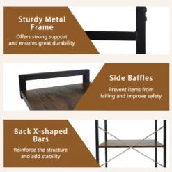 Tangkula Kitchen Bakers Rack W/ Power Outlet 4 Tiers Coffee Bar Table W/ 2 AC Outlets -Tangkula GUEST 59643e53 3c25 4932 a659 1a83173b1782