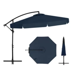 Tangkula 10FT Offset Hanging Umbrella Patio Cantilever Umbrella W/ Easy Tilt Adjustment -Tangkula GUEST 5a149aa5 0423 4520 93bd 5d17941fd774