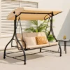 Tangkula 3-Seat Outdoor Converting Patio Swing Glider Adjustable Canopy Porch Swing -Tangkula GUEST 5a846fee 953f 46a3 bb59 13e446bc3c81