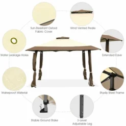 Tangkula 13' X 13' Folding Patio Pop-up Gazebo Canopy Tent Outdoor Shelter Shade -Tangkula GUEST 5b2c1708 0a28 449f 9f4c b51e7c36d791