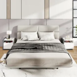 Tangkula Modern Minimalist Nightstand W/ Drawer Asymmetrical Bed Side Table End Table -Tangkula GUEST 5b86b439 82f0 4985 85c3 171101901cec 1