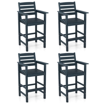 Tangkula Patio Bar Stools Set Of 4 Tall Adirondack Chair W/ Backrest Armrests & Footrests 14 Tangkula Patio Bar Stools Set Of 4 Tall Adirondack Chair W/ Backrest Armrests & Footrests - Image 12