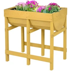 Tangkula Raised Wooden Planter Free Standing Planting Container Vegetable Flower Bed -Tangkula GUEST 5c19f191 193b 4499 a5e1 b02fdc4e4aa2