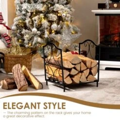 Tangkula Fireplace Firewood Rack, Heavy Duty Small Firewood Holder For Fireplace, 132 Lbs Load Capacity, Decorative Log Rack Wood Holder 17 Tangkula Fireplace Firewood Rack, Heavy Duty Small Firewood Holder For Fireplace, 132 Lbs Load Capacity, Decorative Log Rack Wood Holder -Tangkula GUEST 5c2a222a c451 4eb3 8464 26424dedd8c2