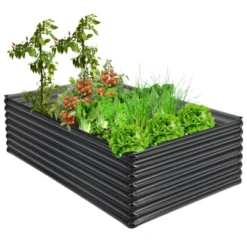 Tangkula Galvanized Metal Raised Garden Bed 71" x 20.5" x 43.5" Large Outdoor Raised Planter Box For Vegetable Flower Fruit Herb Garden 14 Tangkula Galvanized Metal Raised Garden Bed 71" x 20.5" x 43.5" Large Outdoor Raised Planter Box For Vegetable Flower Fruit Herb Garden -Tangkula GUEST 5cfdab66 4289 409a a468 e4b7b0af6d59