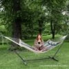 Tangkula 2-Person Heavy-Duty Hammock Stand W/ Storage Bag Portable 450 LBS Capacity -Tangkula GUEST 5deac60e a934 48b8 bcaa 41d94d993917