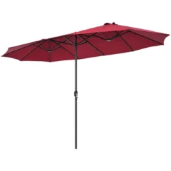 Tangkula 15FT Double-Sided Twin Patio Umbrella Extra-Large Market Umbrella For Outdoor -Tangkula GUEST 5eba9395 8078 4317 8a99 fc2bbab1d17a