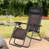 Tangkula Brown Folding Recliner Patio Rattan Zero Gravity Lounge Chair With Headrest -Tangkula GUEST 5eddfe6d 699c 4ab4 b925 c7a8839c3225