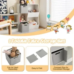 Tangkula Kids Toy Storage Organizer 5 Cubbies Wooden Bookshelf Display Cabinet W/ Drawers 17 Tangkula Kids Toy Storage Organizer 5 Cubbies Wooden Bookshelf Display Cabinet W/ Drawers -Tangkula GUEST 5efa095b d447 4c22 9cb8 a7beb7ad5a2a