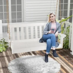 Tangkula 54" HDPE Porch Swing Outdoor Patio Hanging Chair W/ Cup Holder Adjustable Chain 15 Tangkula 54" HDPE Porch Swing Outdoor Patio Hanging Chair W/ Cup Holder Adjustable Chain -Tangkula GUEST 5f060cf4 b051 49cb 99d1 49ddd264e2b4