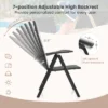 Tangkula 4PCS Patio Folding Dining Chair W/ 7-Level Adjustable High Backrest For Garden -Tangkula GUEST 5f16ed9a 72b5 49ae b006 5c9454c2b4cc